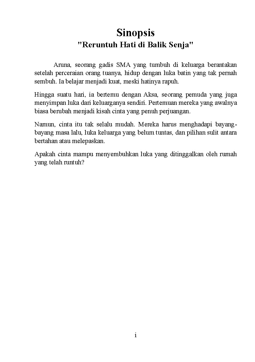 Halaman Buku — Reruntuh Hati Di Balik Senja