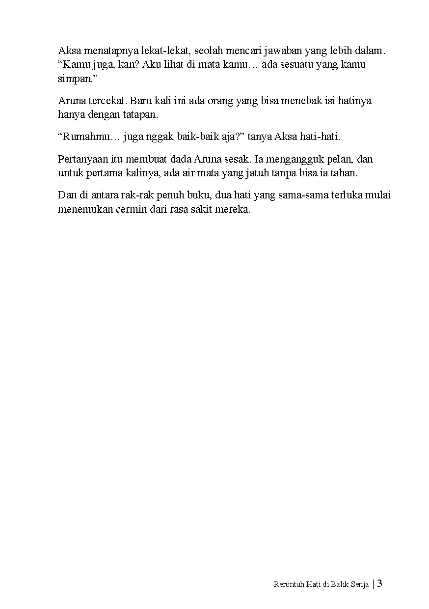Halaman Buku — Reruntuh Hati Di Balik Senja