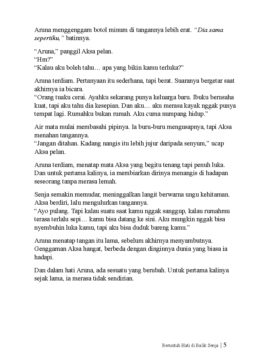 Halaman Buku — Reruntuh Hati Di Balik Senja