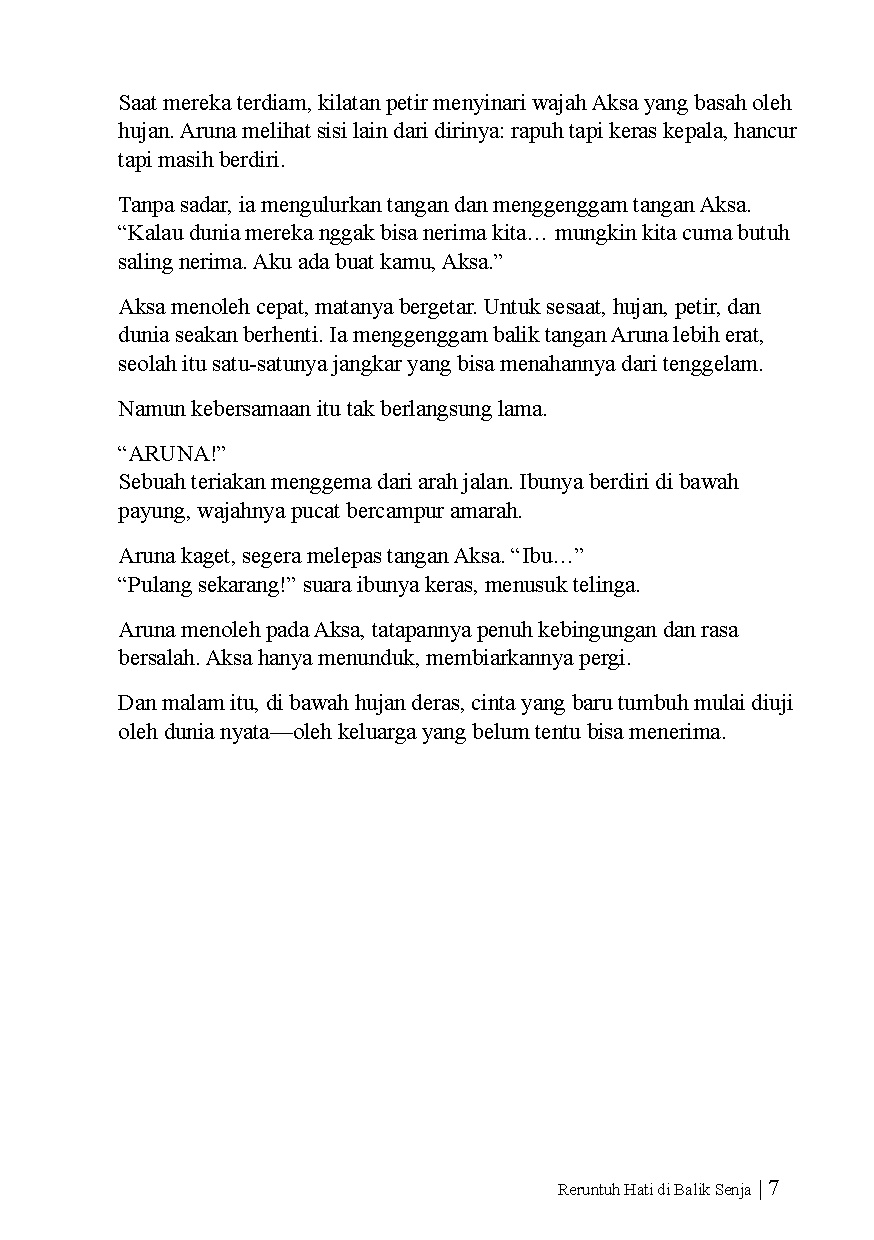 Halaman Buku — Reruntuh Hati Di Balik Senja