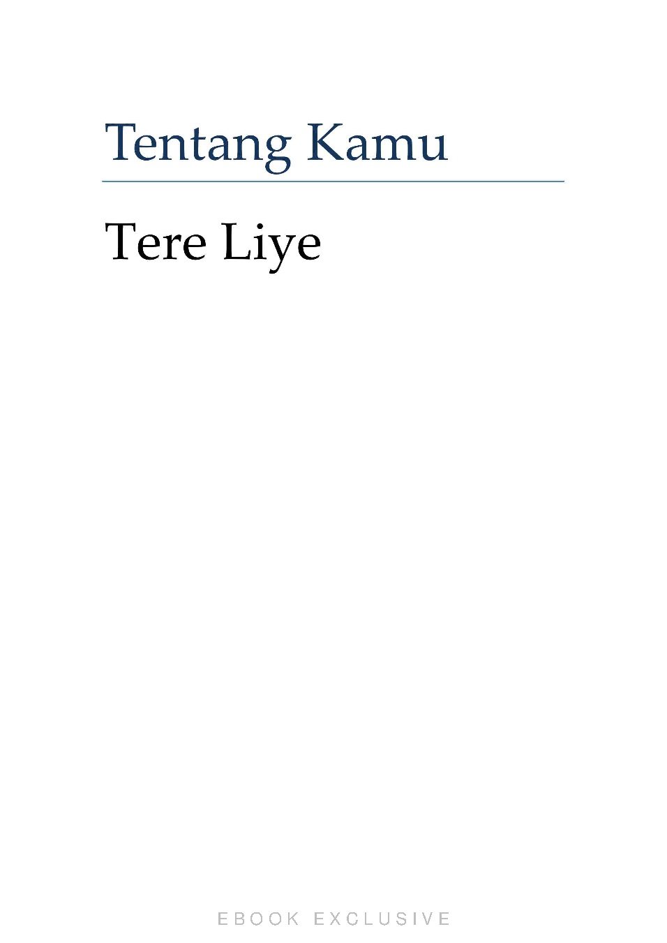 Halaman Buku — Tentang Kamu Tere Liye
